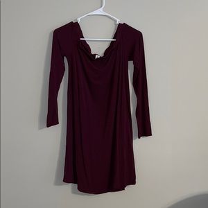 Maroon dress/oversized shirt